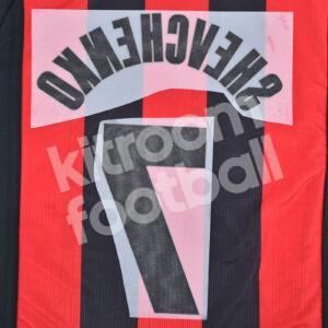 1999-00 AC Milan Home Name Number Set #7 SHEVCHENKO Repro - Image 3
