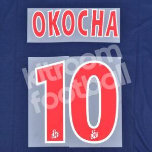 2001-02 PSG Paris Home Name Number Set #10 Jay-Jay OKOCHA Ligue 1 Repro