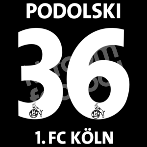 2003-04 FC KOLN Away Name Number Set #36 PODOLSKI Repro