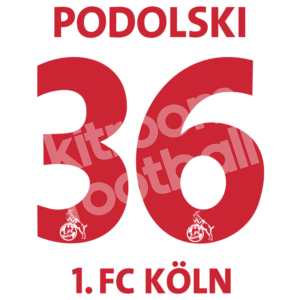 2003-04 FC KOLN Home Name Number Set #36 PODOLSKI Repro