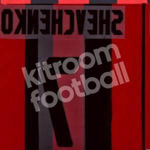 2004-06 AC Milan Home Name Number Set #7 SHEVCHENKO Gold Repro - Image 3