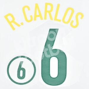 2004-06 Brazil Home Name Number Set #6 Roberto CARLOS Repro