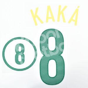 2004-06 Brazil Home Name Number Set #8 KAKA Repro