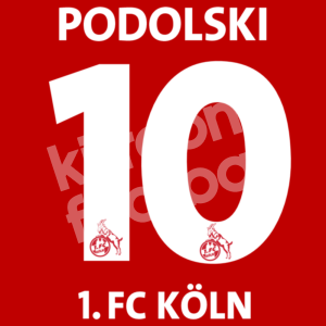 2004-05 FC KOLN Home Name Number Set #10 PODOLSKI Repro
