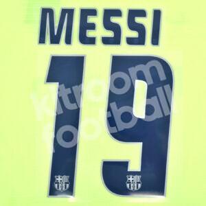 2005-06 Barcelona Away Name Number Set #19 MESSI Liga Repro v1