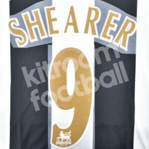 2005-07 Newcastle Home Name Number Set #9 SHEARER Flock Lextra Repro
