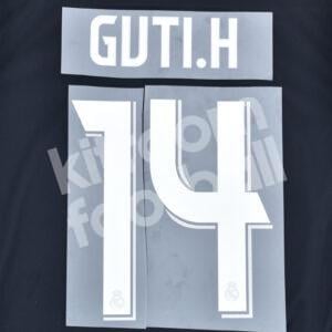 2006-07 Real Madrid Away Name Number Set #14 GUTI H Repro