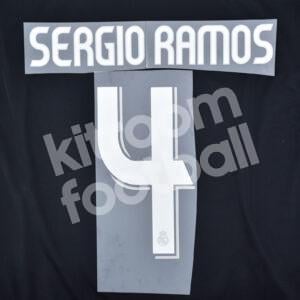 2006-07 Real Madrid Away Name Number Set #4 SERGIO RAMOS Repro