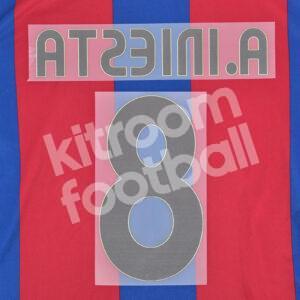 2007-08 Barcelona Name Number Set #8 Andres INIESTA Repro v2 - Image 3