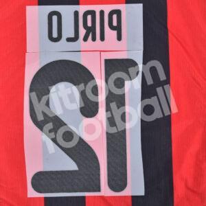 2009-10 AC Milan Home Name Number Set #21 PIRLO Repro - Image 3
