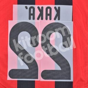 2009-10 AC Milan Home Name Number Set #22 KAKA Repro - Image 3