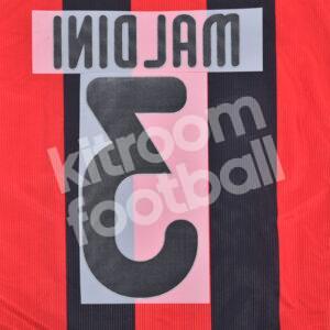 2009-10 AC Milan Home Name Number Set #3 MALDINI Repro - Image 3