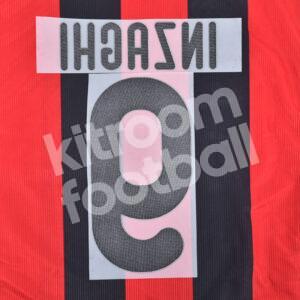 2009-10 AC Milan Home Name Number Set #9 INZAGHI Repro - Image 3