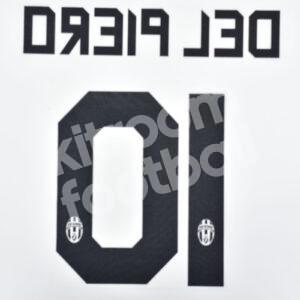 2010-12 Juventus Away Name Number Set #10 DEL PIERO Repro - Image 3