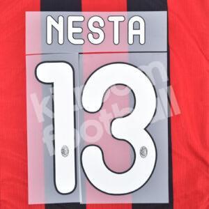 2011-12 AC Milan Home Name Number Set #13 NESTA Repro