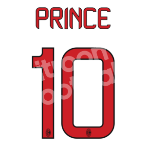 2012-14 AC Milan Away Name Number Set #10 PRINCE Repro