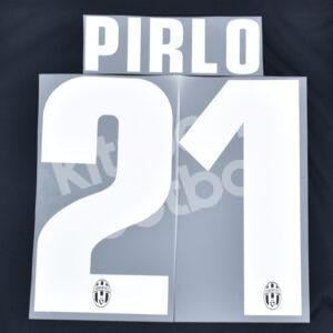2012-14 Juventus White Name Number Set #21 PIRLO Repro