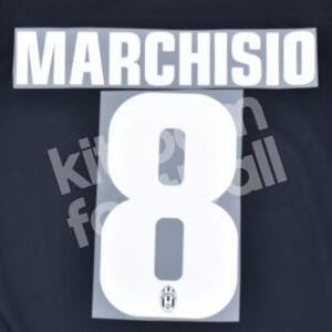 2012-14 Juventus White Name Number Set #8 MARCHISIO Repro