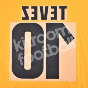 2013-14 Juventus Away Name Number Set #10 TEVEZ Repro - Image 3
