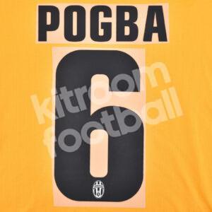 2013-14 Juventus Away Name Number Set #6 POGBA Repro v2