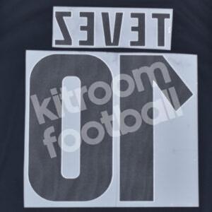 2013-14 Juventus Home Name Number Set #10 TEVEZ Repro - Image 3