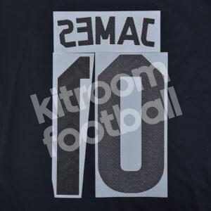 2014-15 Real Madrid Away Name Number Set #10 JAMES Repro - Image 3