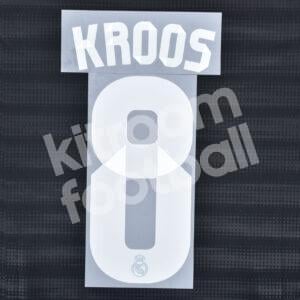 2014-15 Real Madrid Away Name Number Set #8 KROOS Repro