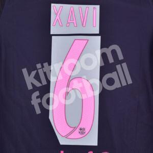 2016-17 Barcelona Away Name Number Set #6 XAVI Repro