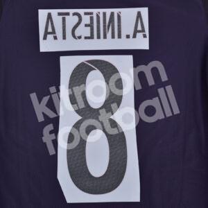 2016-17 Barcelona Away Name Number Set #8 Andres INIESTA Repro - Image 3