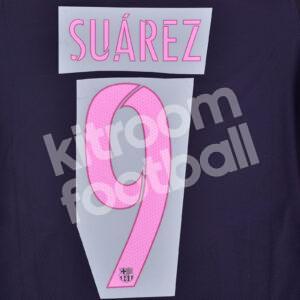 2016-17 Barcelona Away Name Number Set #9 SUAREZ Repro