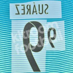 2016-17 Barcelona Third Name Number Set #9 SUAREZ Repro - Image 3