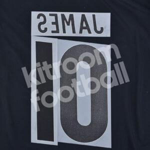 2016-17 Real Madrid Away Name Number Set #10 JAMES Repro - Image 3