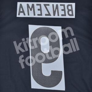 2016-17 Real Madrid Away Name Number Set #9 BENZEMA Repro - Image 3