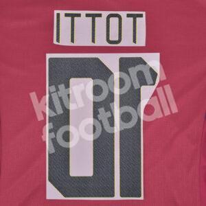 2017-18 AS Roma Home Name Number Set #10 TOTTI Repro - Image 3