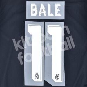 2017-18 Real Madrid Away Name Number Set #11 BALE (Champions League) Repro