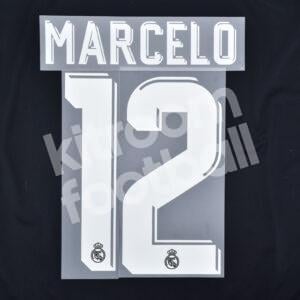 2017-18 Real Madrid Away Name Number Set #12 MARCELO (Champions League) Repro