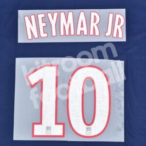 2019-20 PSG Paris Home Name Number Set #10 NEYMAR JR League One Repro