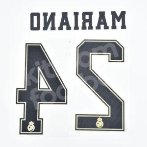 2019-20 Real Madrid Home Name Set #24 MARIANO (Champions League) Repro - Image 3