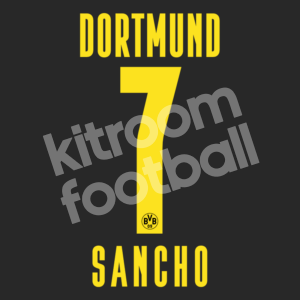 2020-21 Borussia Dortmund Away Name Number Set #7 SANCHO Repro