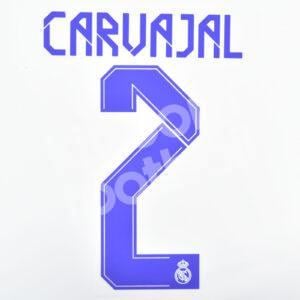 2021-22 Real Madrid Home Name Set #2 CARVAJAL (Champions League) Repro