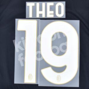 2022-23 AC Milan Fourth x Koche Name Number Set #19 THEO Repro