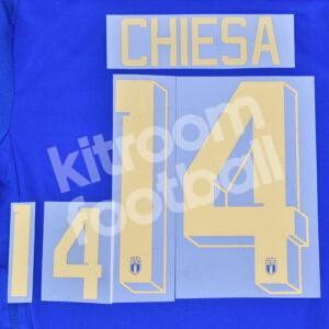 2022 Italy Home Name Number Set #14 CHIESA Repro