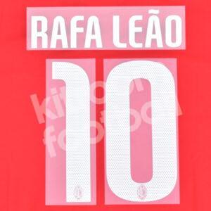 2023-24 AC Milan Home Name Number Set #10 RAFA LEAO Champions League Repro