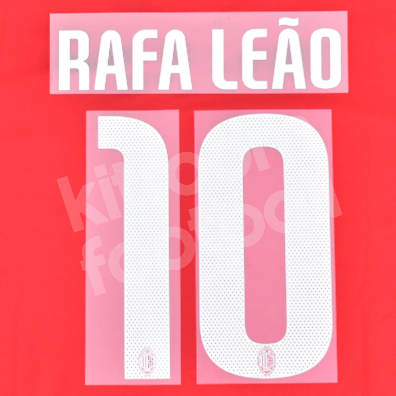 2023-24 AC Milan Home Name Number Set #10 RAFA LEAO Champions
