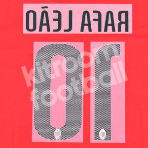 2023-24 AC Milan Home Name Number Set #10 RAFA LEAO Champions League Repro - Image 3