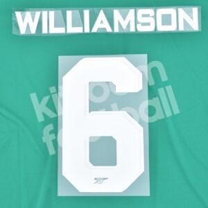 2023-24 Arsenal Third Name Number Set #6 WILLIAMSON Repro