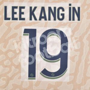 2023-24 PSG Paris Fourth Name Number Set #19 LEE KANG IN Ligue One Repro
