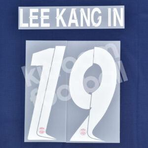 2023-24 PSG Paris Home Name Number Set #19 LEE KANG IN Champions League Repro