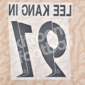 2023-24 PSG Paris Jordan Name Number Set #19 LEE KANG IN Champions League Repro - Image 3