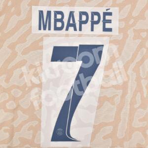 2023-24 PSG Paris Jordan Name Number Set #7 MBAPPE Champions League Repro